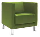 VELA - 1H, křeslo, koženka SL 23 - koženka hráškově zelená